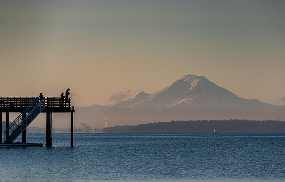 Mt Rainier and Fisherman